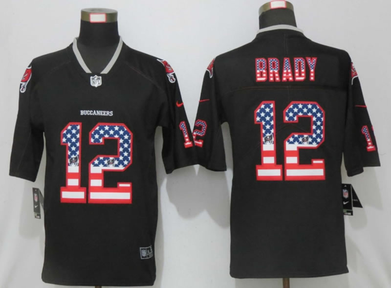 Nike Tampa Bay Buccaneers 12 Brady USA Flag Fashion Black Vapor Untouchable Limited Jersey,We sell and wholesale Nike Tampa Bay Buccaneers 12 Brady USA Flag Fashion Black Vapor Untouchable Limited Jersey on line form chian!